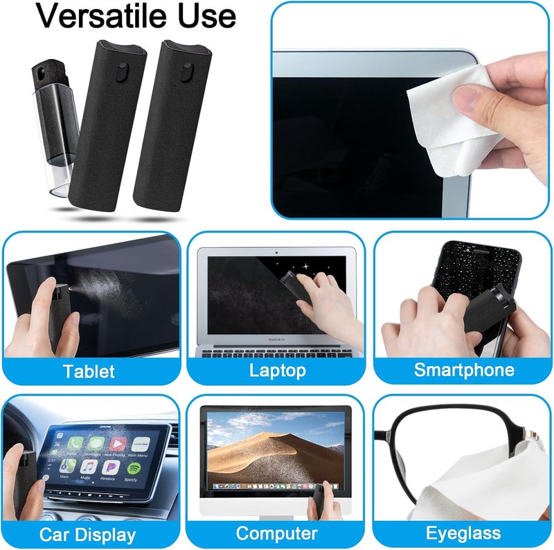 walrfid 3 Pack Screen Cleaner, Car Screen Cleaner Spray and Wipe, Computer Laptop Cleaning Kit for Electronic iPad, iPhone, Cellphone, Monitor, MacBook, Car Display, Tablet, TV Flat Screens, Black - Image 4